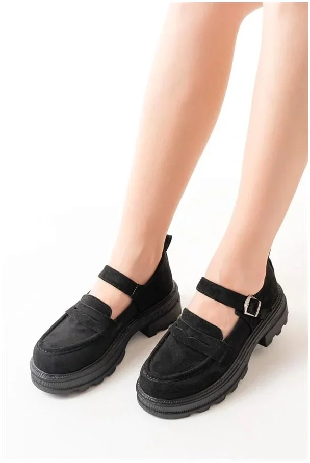 Kadın Loafer Ayakkabı Ayakkabı Tabanlı Süet Yüksek Casual Günlük
