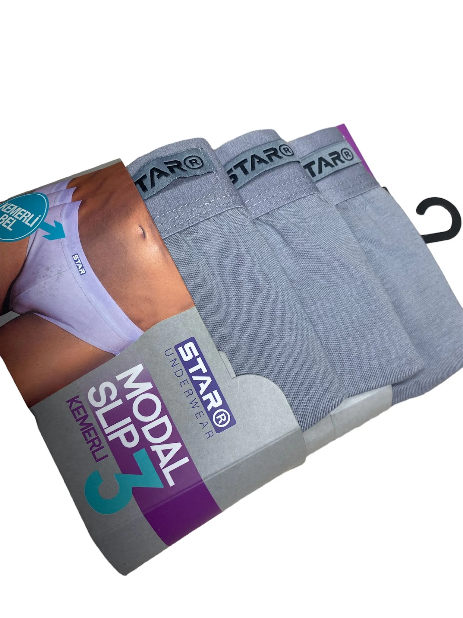 Star 109 Erkek 3'lü Modal Slip görsel 3