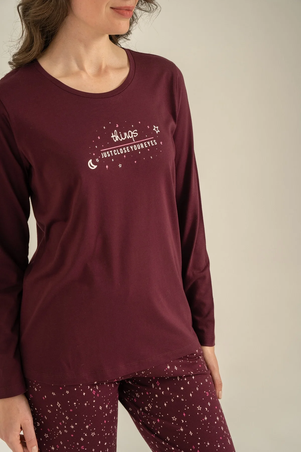 Arnetta Ar3774-S Kadın Uzun Kollu Pijama Takım görsel 7