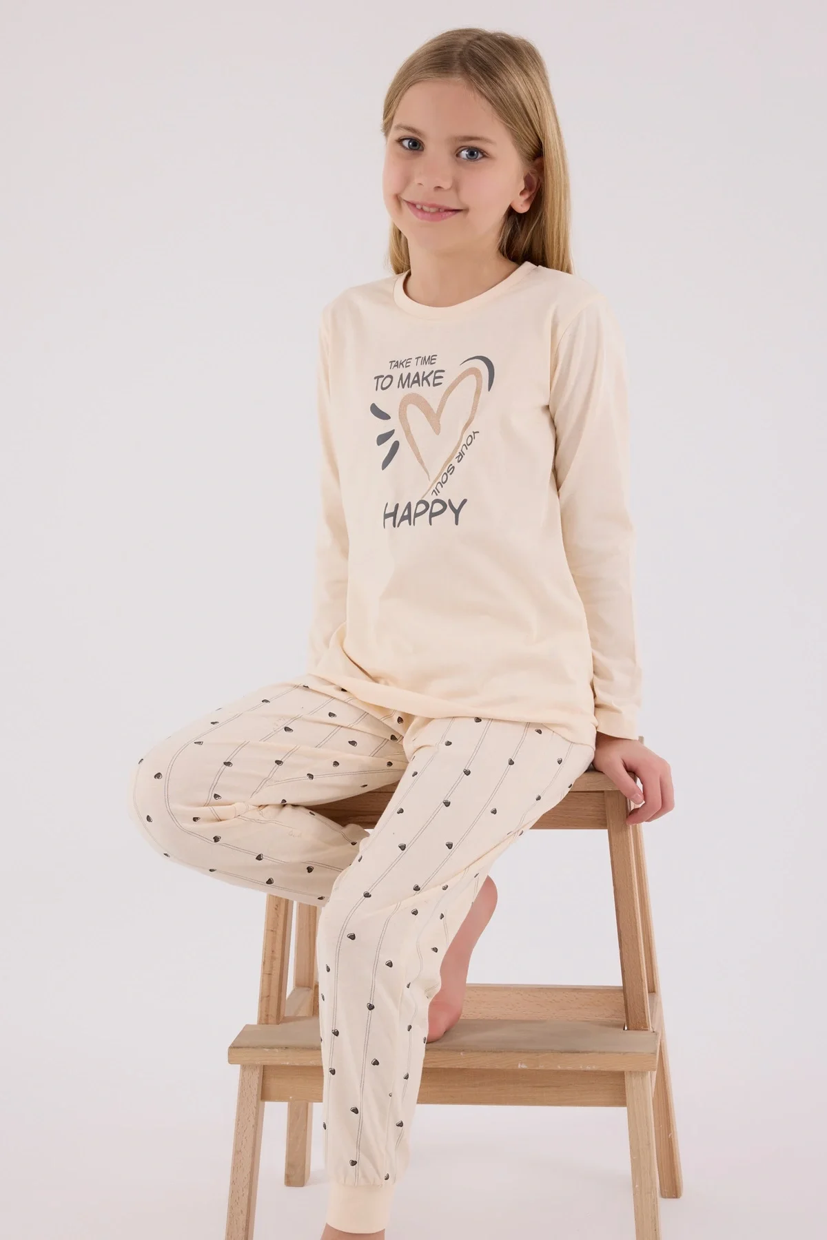Arnetta 3434-2 Kız Çocuk Uzun Kol Pijama Takım görsel 2