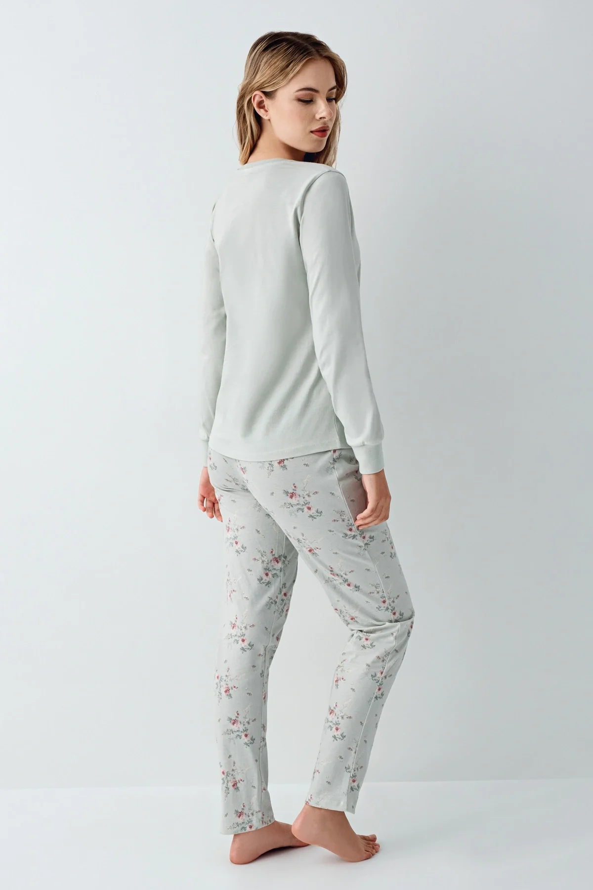RolyPoly 3703-S Kadın Uzun Kol Pijama Takım görsel 4