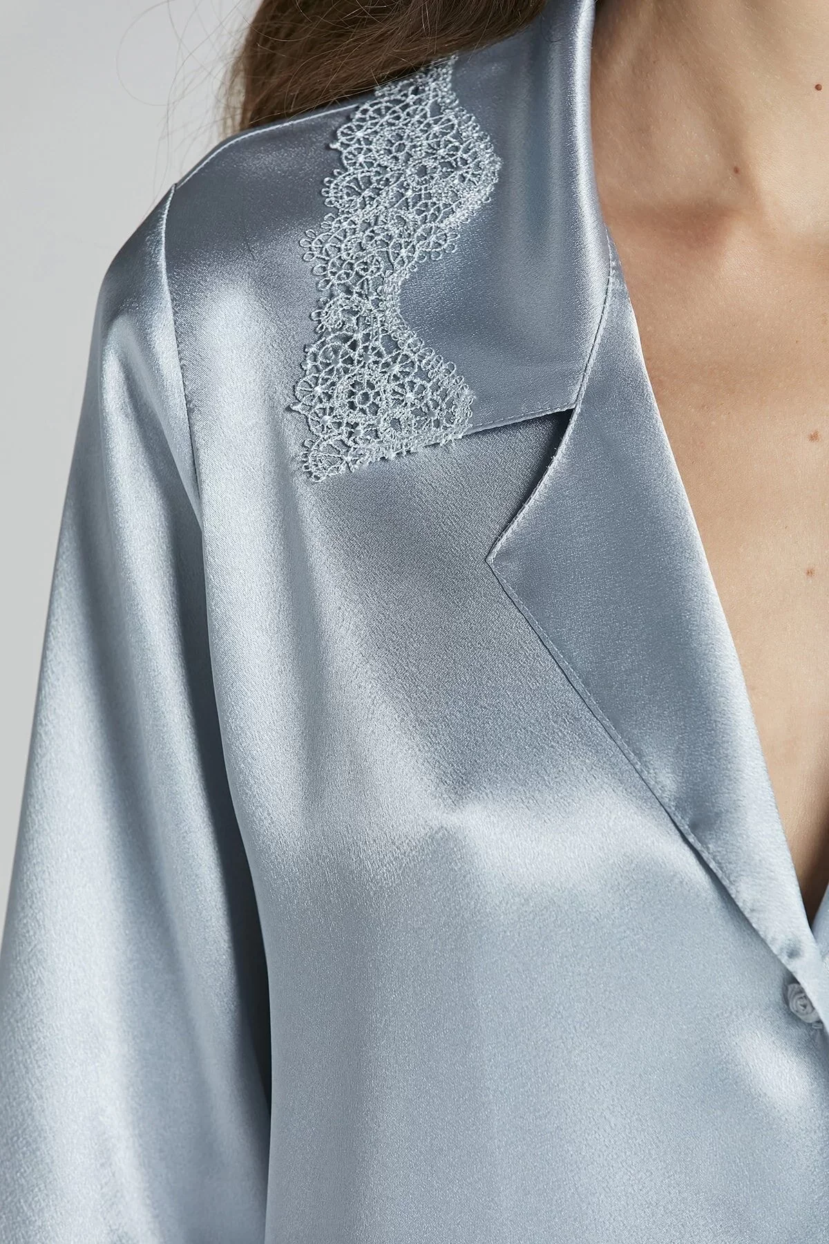 Pierre Cardin 6965 Bayan 6'lı Saten Gecelik Sabahlık görsel 4