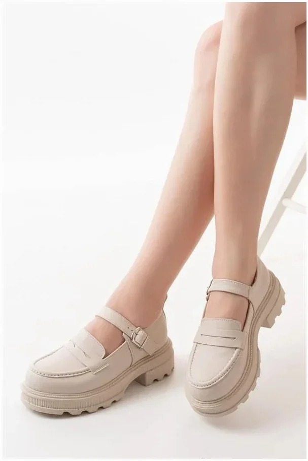 Kadın Loafer Ayakkabı Ayakkabı Tempo Tabanlı Süet Yüksek Casual görsel 2