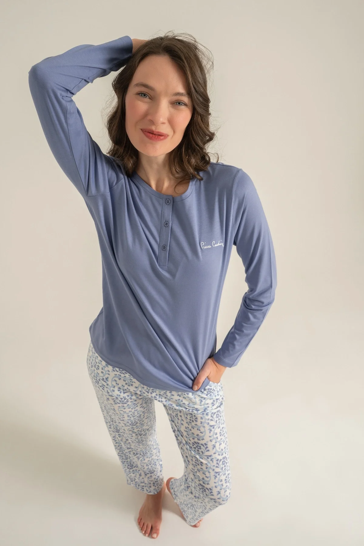 Pierre Cardin Pc9270-S Kadın Uzun Kollu Pijama Takımı