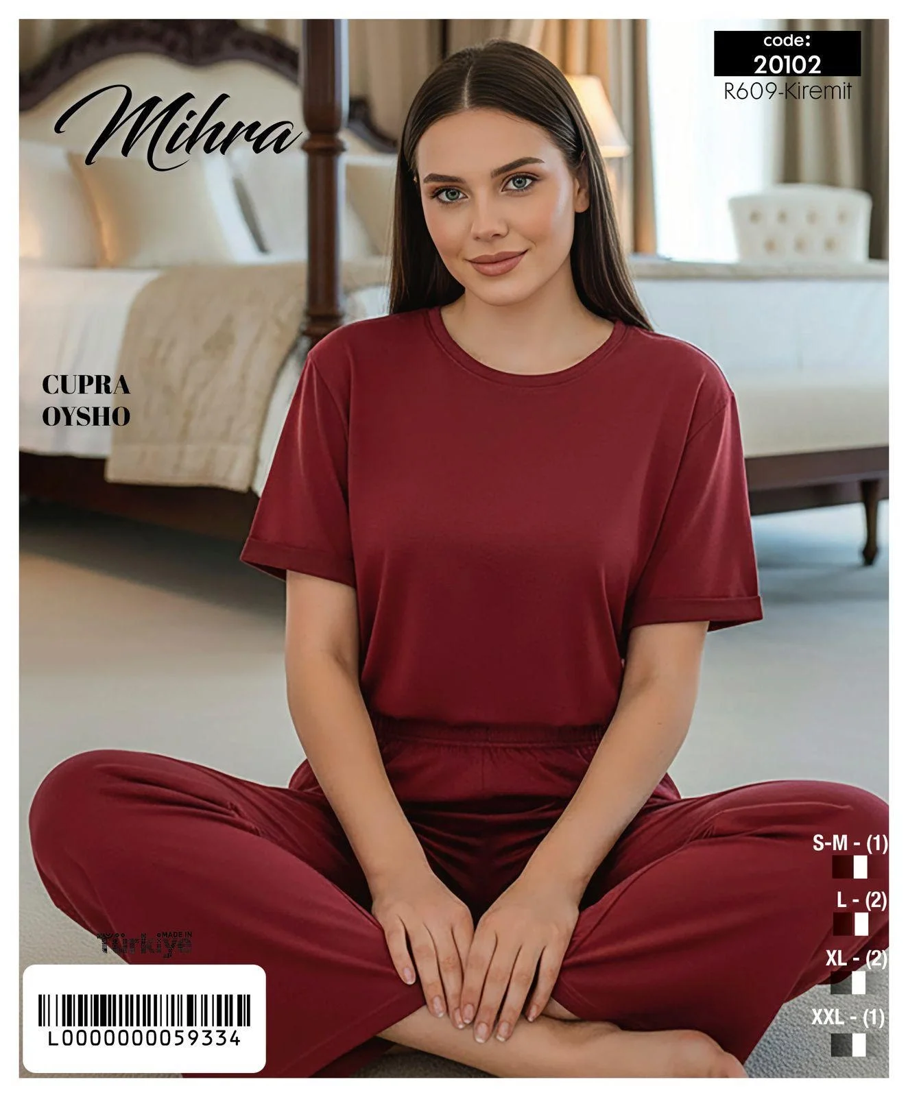 Mihra 20102 Kadın Oysho Kısa Kol Pijama Takımı