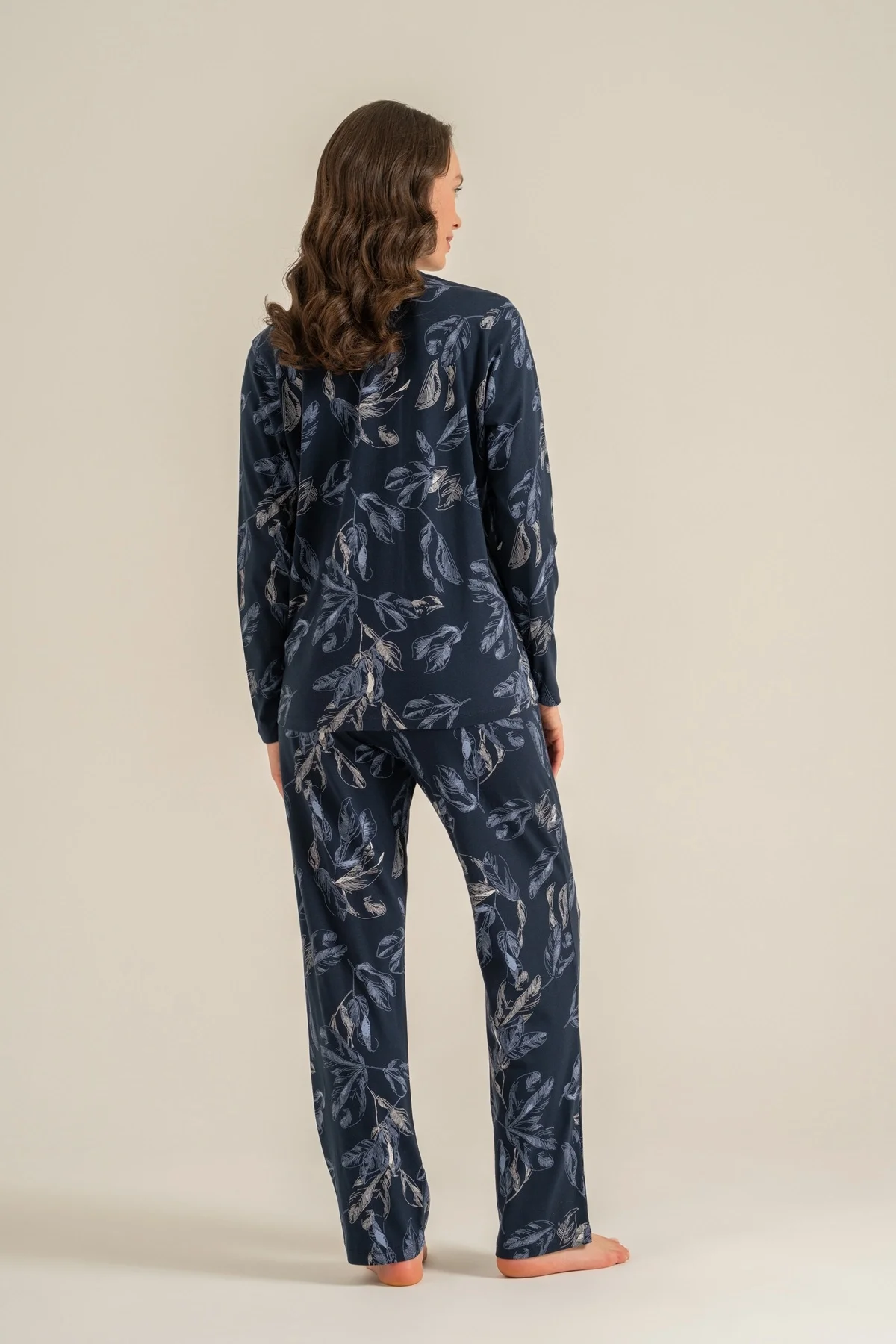 Pierre Cardin 9259-S Kadın Uzun Kol Gömlek Pijama Takımı görsel 8