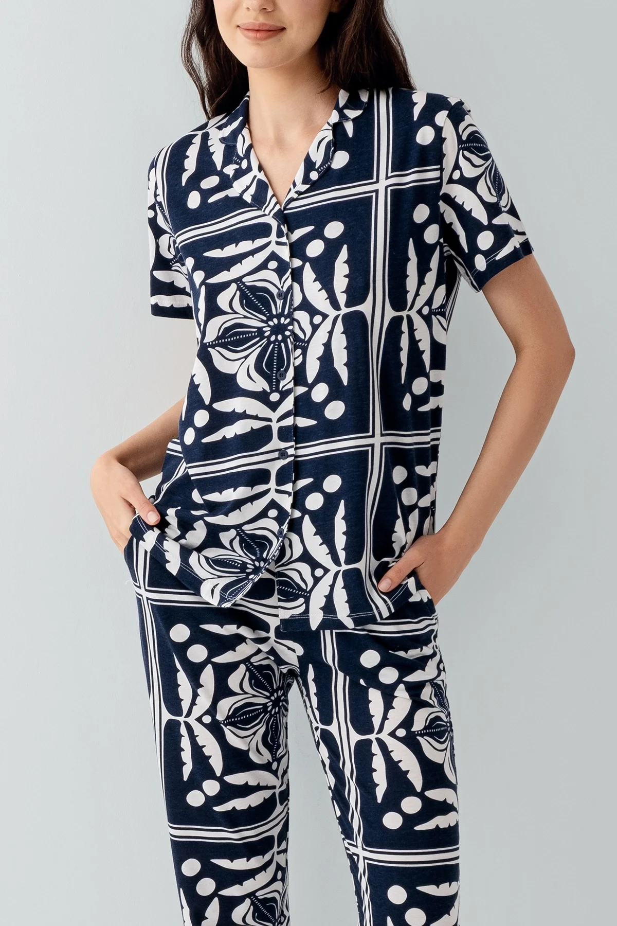 Arnetta 3567-S Kadın Gömlek Pijama Takım görsel 3