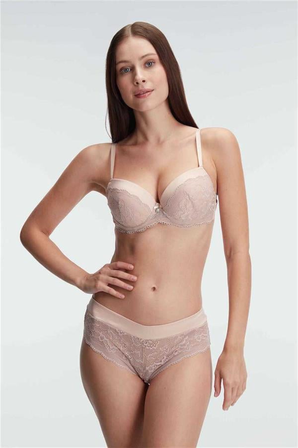 Anil-4834-Destekli-Balenli-Kapli-Dantel-df99 Destekli Balenli Kaplı Dantel Detaylı Sütyen Slip İç Çamaşırı Takımı - Görsel 1