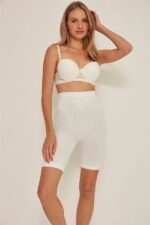 Beyaz MI Emay 3005 Soft Uzun Paçalı Boxer Korse - Görsel 2