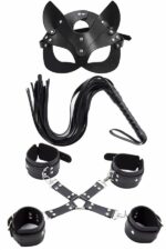 Maske Bileklik 5 Li Harness Deri Set