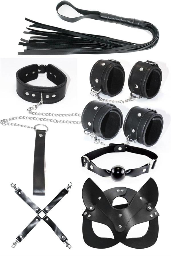 MaskeKirbacTasmaKol-Bacak-BileklikAgiz-T-1201 7’li Harness Set - Görsel 1