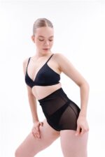 Siyah MI EMAY 2706 Lazer Tül Toparlayıcı Slip Hayalet Külot Korse - Görsel 6
