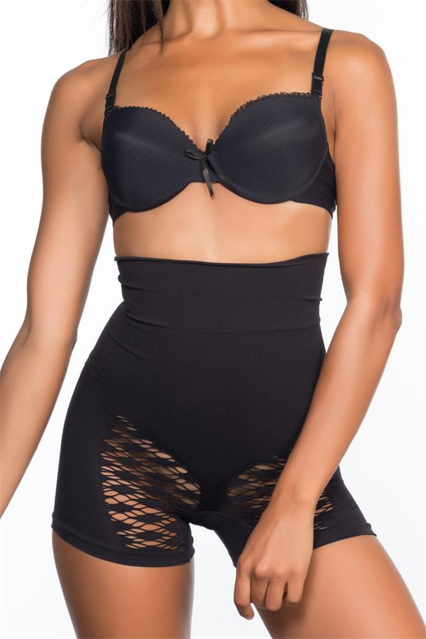 SIYAH-MI-Emay-2064-Popo-Acik-Fantezi-Box-429e Closet Siyah MI Emay 2064 Popo Açık Boxer Korse - Görsel 1