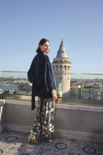 Yaprak Desenli ve Dantelli 3’lü Pijama Takımı - Görsel 3