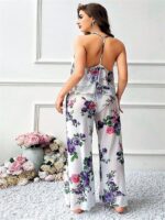 Özel Tasarım Büyük Beden Çiçek Desenli Fırfırlı 2’li Pijama Takımı - Görsel 3