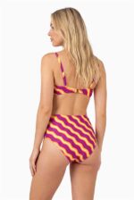 Closet Renkli Straplez Yüksek Bel Bikini Takımı - Görsel 3