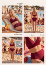 Closet Şık Tasarım Burgulu Hızlı Kuruyan Bordo Yüksek Bel Bikini Takımı - Görsel 4